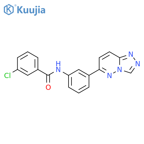 3-chloro-N-(3-{1,2,4triazolo4,3-bpyridazin-6-yl}phenyl)benzamide structure