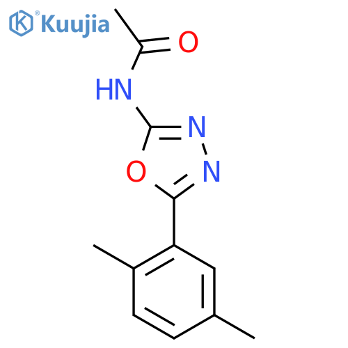 N-5-(2,5-dimethylphenyl)-1,3,4-oxadiazol-2-ylacetamide structure