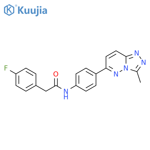 2-(4-fluorophenyl)-N-(4-{3-methyl-1,2,4triazolo4,3-bpyridazin-6-yl}phenyl)acetamide structure