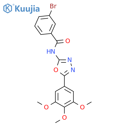 3-bromo-N-5-(3,4,5-trimethoxyphenyl)-1,3,4-oxadiazol-2-ylbenzamide structure