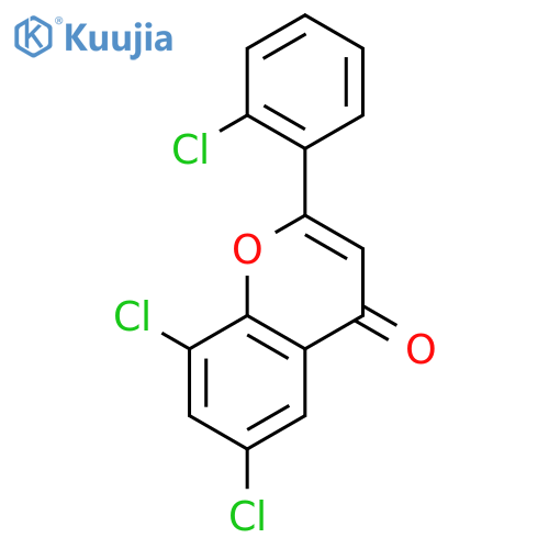 4H-1-Benzopyran-4-one, 6,8-dichloro-2-(2-chlorophenyl)- structure