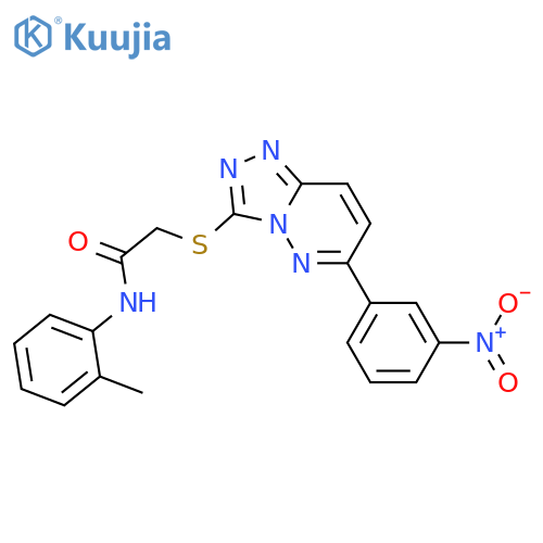 N-(2-methylphenyl)-2-{6-(3-nitrophenyl)-1,2,4triazolo4,3-bpyridazin-3-ylsulfanyl}acetamide structure