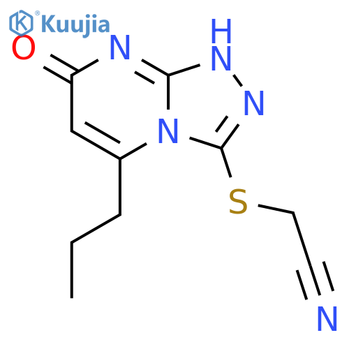 2-({7-oxo-5-propyl-7H,8H-1,2,4triazolo4,3-apyrimidin-3-yl}sulfanyl)acetonitrile structure