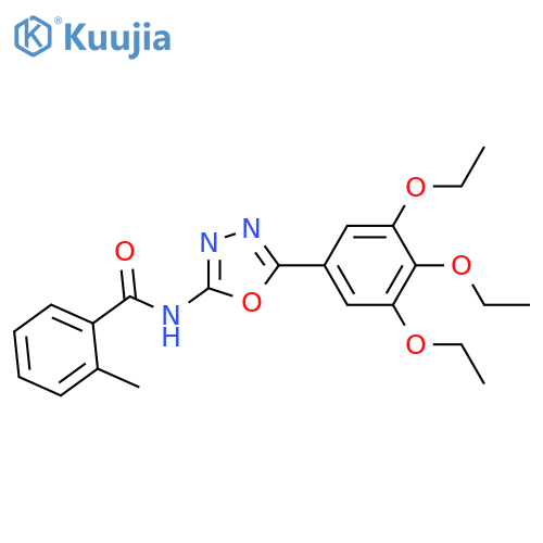 2-methyl-N-5-(3,4,5-triethoxyphenyl)-1,3,4-oxadiazol-2-ylbenzamide structure