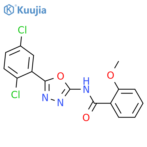 N-5-(2,5-dichlorophenyl)-1,3,4-oxadiazol-2-yl-2-methoxybenzamide structure