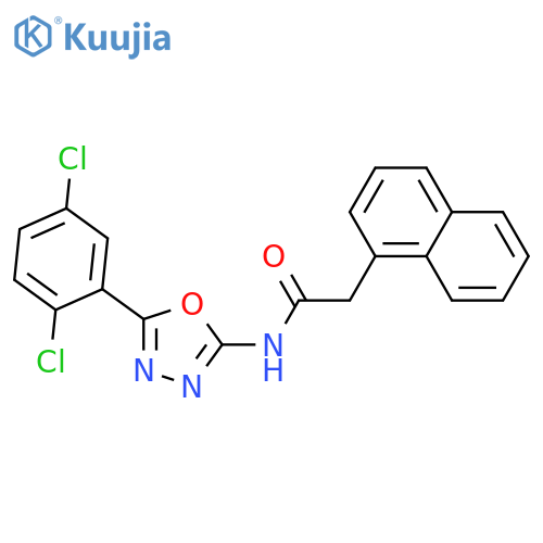N-5-(2,5-dichlorophenyl)-1,3,4-oxadiazol-2-yl-2-(naphthalen-1-yl)acetamide structure