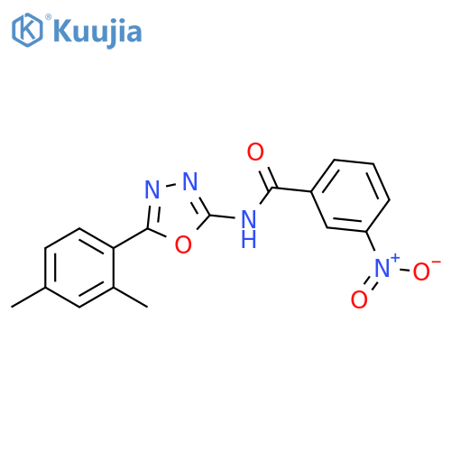 N-5-(2,4-dimethylphenyl)-1,3,4-oxadiazol-2-yl-3-nitrobenzamide structure