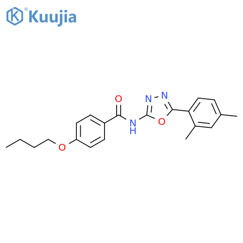 4-butoxy-N-5-(2,4-dimethylphenyl)-1,3,4-oxadiazol-2-ylbenzamide structure
