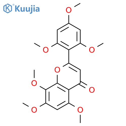 4H-1-Benzopyran-4-one, 5,7,8-trimethoxy-2-(2,4,6-trimethoxyphenyl)- structure