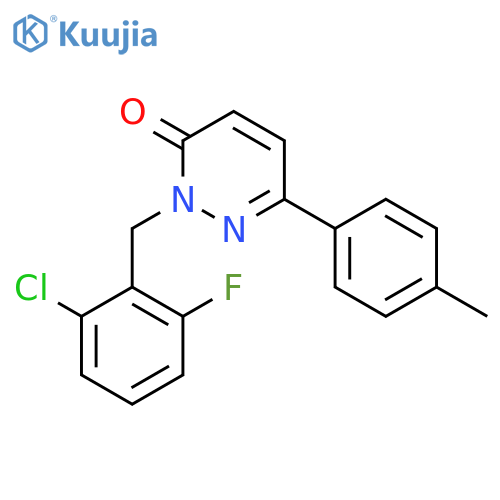 2-(2-chloro-6-fluorophenyl)methyl-6-(4-methylphenyl)-2,3-dihydropyridazin-3-one structure