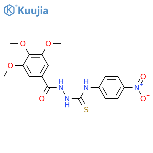 1-(4-nitrophenyl)-3-[(3,4,5-trimethoxybenzoyl)amino]thiourea structure