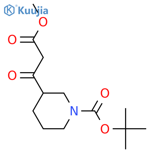 tert-butyl 3-(3-methoxy-3-oxopropanoyl)piperidine-1-carboxylate structure