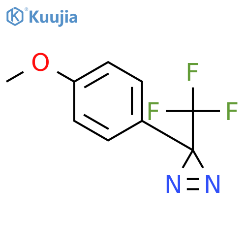 3-(4-methoxyphenyl)-3-(trifluoromethyl)-3H-diazirine structure