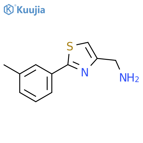 1-2-(3-Methylphenyl)-1,3-thiazol-4-ylmethanamine structure