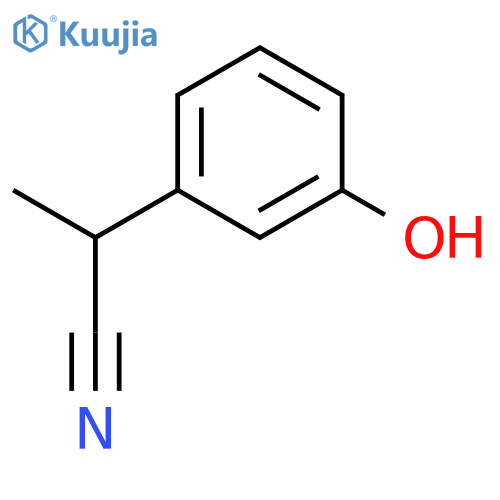 2-(3-hydroxyphenyl)propanenitrile structure