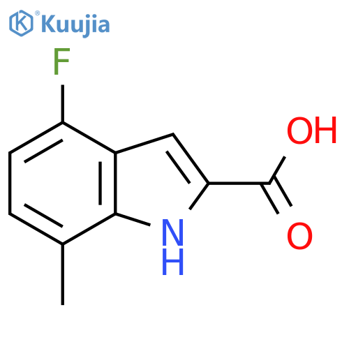 4-fluoro-7-methyl-1H-indole-2-carboxylic Acid structure