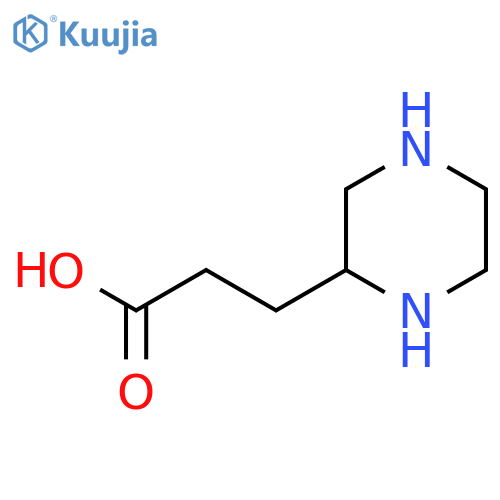 3-(piperazin-2-yl)propanoic acid structure