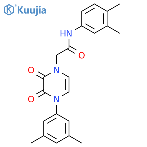 N-(3,4-dimethylphenyl)-2-4-(3,5-dimethylphenyl)-2,3-dioxo-1,2,3,4-tetrahydropyrazin-1-ylacetamide structure