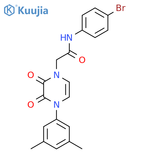 N-(4-bromophenyl)-2-4-(3,5-dimethylphenyl)-2,3-dioxo-1,2,3,4-tetrahydropyrazin-1-ylacetamide structure