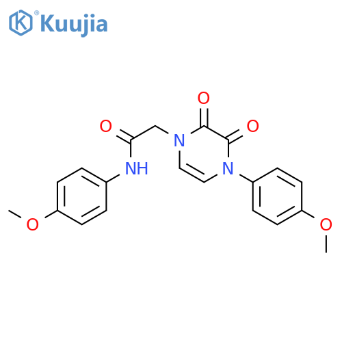 N-(4-methoxyphenyl)-2-4-(4-methoxyphenyl)-2,3-dioxo-1,2,3,4-tetrahydropyrazin-1-ylacetamide structure