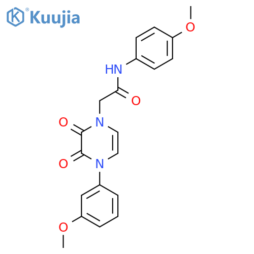 N-(4-methoxyphenyl)-2-4-(3-methoxyphenyl)-2,3-dioxo-1,2,3,4-tetrahydropyrazin-1-ylacetamide structure