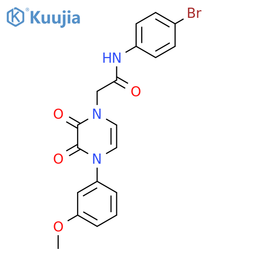 N-(4-bromophenyl)-2-4-(3-methoxyphenyl)-2,3-dioxo-1,2,3,4-tetrahydropyrazin-1-ylacetamide structure
