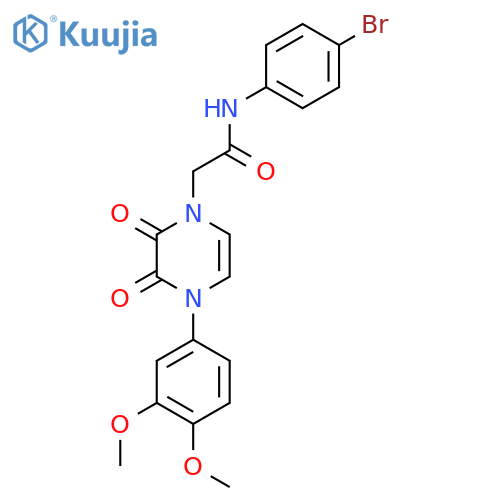 N-(4-bromophenyl)-2-4-(3,4-dimethoxyphenyl)-2,3-dioxo-1,2,3,4-tetrahydropyrazin-1-ylacetamide structure