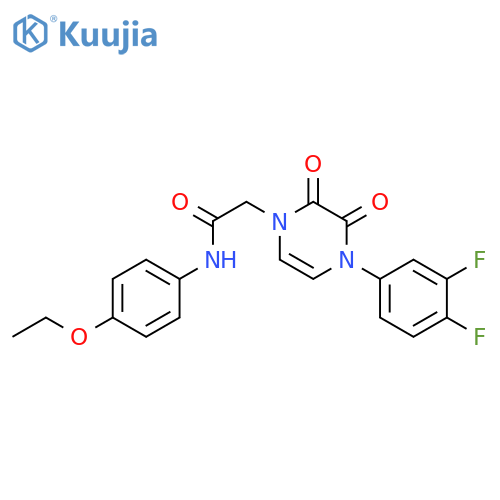 2-4-(3,4-difluorophenyl)-2,3-dioxo-1,2,3,4-tetrahydropyrazin-1-yl-N-(4-ethoxyphenyl)acetamide structure