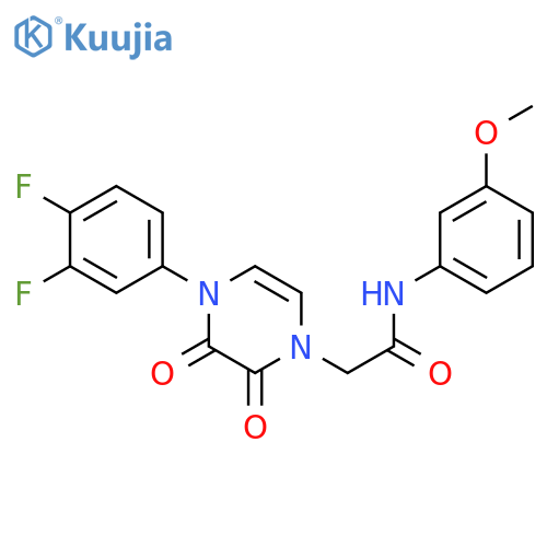 2-4-(3,4-difluorophenyl)-2,3-dioxo-1,2,3,4-tetrahydropyrazin-1-yl-N-(3-methoxyphenyl)acetamide structure