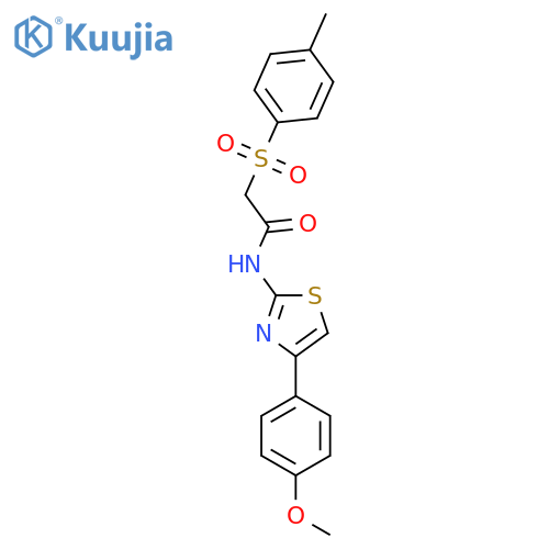 N-4-(4-methoxyphenyl)-1,3-thiazol-2-yl-2-(4-methylbenzenesulfonyl)acetamide structure