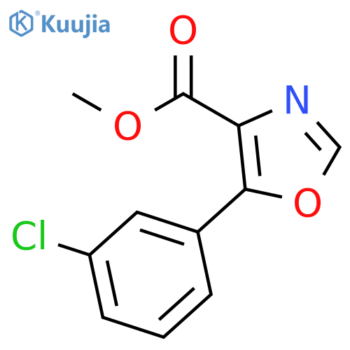 Methyl 5-(3-chlorophenyl)oxazole-4-carboxylate structure