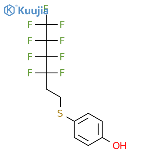 4-(3,3,4,4,5,5,6,6,6-nonafluorohexylsulfanyl)phenol structure