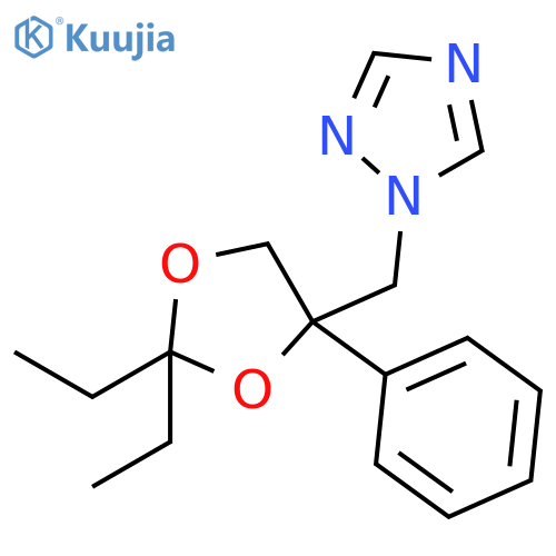 1H-1,2,4-Triazole, 1-[(2,2-diethyl-4-phenyl-1,3-dioxolan-4-yl)methyl]- structure