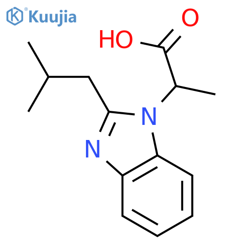 2-(2-Isobutyl-1H-benzimidazol-1-yl)propanoic Acid Hydrochloride structure