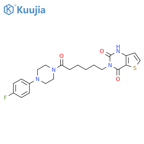3-{6-4-(4-fluorophenyl)piperazin-1-yl-6-oxohexyl}-1H,2H,3H,4H-thieno3,2-dpyrimidine-2,4-dione structure