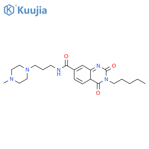 N-3-(4-methylpiperazin-1-yl)propyl-2,4-dioxo-3-pentyl-1,2,3,4-tetrahydroquinazoline-7-carboxamide structure