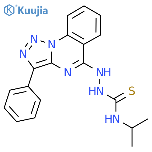 1-({3-phenyl-1,2,3triazolo1,5-aquinazolin-5-yl}amino)-3-(propan-2-yl)thiourea structure