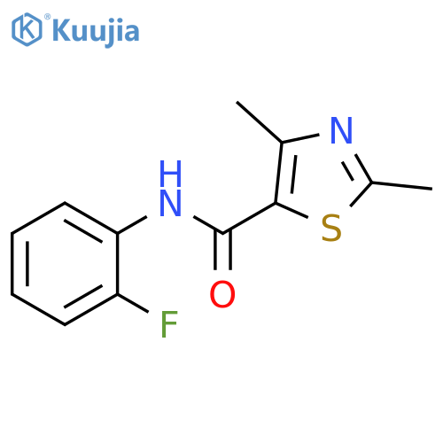 N-(2-fluorophenyl)-2,4-dimethyl-1,3-thiazole-5-carboxamide structure