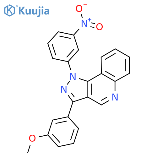3-(3-methoxyphenyl)-1-(3-nitrophenyl)-1H-pyrazolo4,3-cquinoline structure