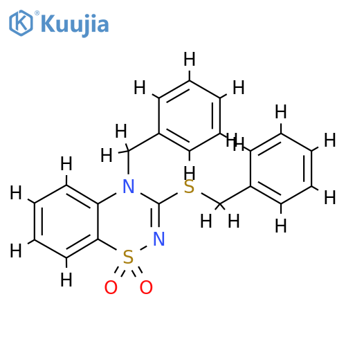 4-benzyl-3-(benzylsulfanyl)-4H-1lambda6,2,4-benzothiadiazine-1,1-dione structure