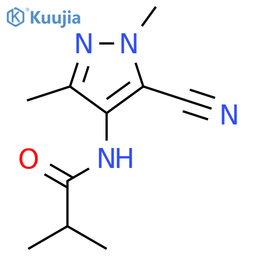 Propanamide, N-(5-cyano-1,3-dimethyl-1H-pyrazol-4-yl)-2-methyl- structure