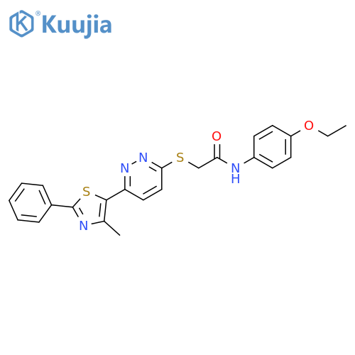 N-(4-ethoxyphenyl)-2-{6-(4-methyl-2-phenyl-1,3-thiazol-5-yl)pyridazin-3-ylsulfanyl}acetamide structure