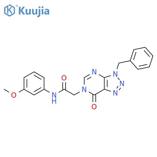 2-{3-benzyl-7-oxo-3H,6H,7H-1,2,3triazolo4,5-dpyrimidin-6-yl}-N-(3-methoxyphenyl)acetamide structure