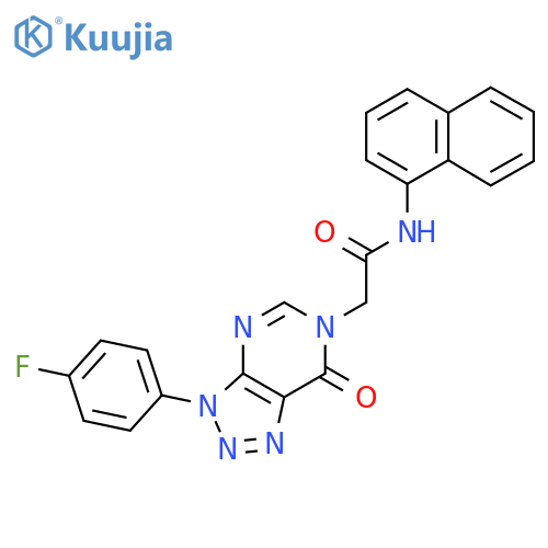 2-3-(4-fluorophenyl)-7-oxo-3H,6H,7H-1,2,3triazolo4,5-dpyrimidin-6-yl-N-(naphthalen-1-yl)acetamide structure