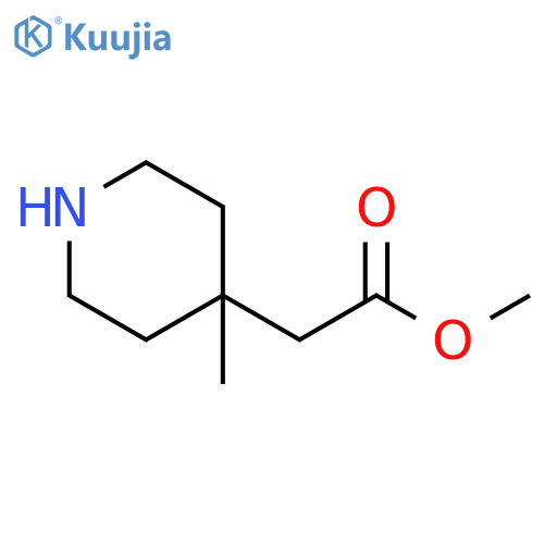 methyl 2-(4-methylpiperidin-4-yl)acetate structure