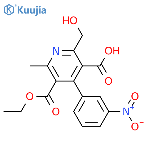 5-(Ethoxycarbonyl)-2-(hydroxymethyl-6-methyl-4-(3-nitrophenyl)nicotinic Acid(Nitrendipine Impurity) structure