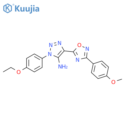 1-(4-ethoxyphenyl)-4-3-(4-methoxyphenyl)-1,2,4-oxadiazol-5-yl-1H-1,2,3-triazol-5-amine structure