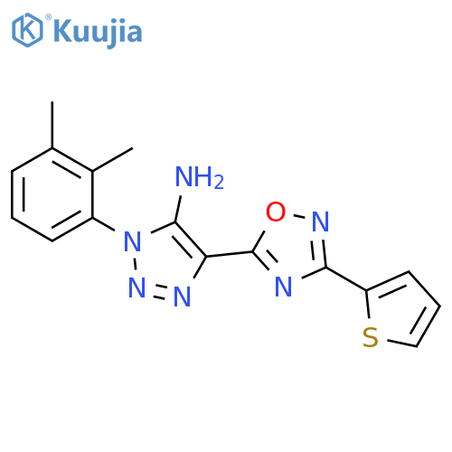 1-(2,3-dimethylphenyl)-4-3-(thiophen-2-yl)-1,2,4-oxadiazol-5-yl-1H-1,2,3-triazol-5-amine structure
