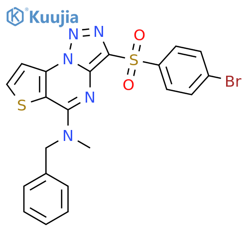 N-benzyl-10-(4-bromobenzenesulfonyl)-N-methyl-5-thia-1,8,11,12-tetraazatricyclo7.3.0.0^{2,6}dodeca-2(6),3,7,9,11-pentaen-7-amine structure
