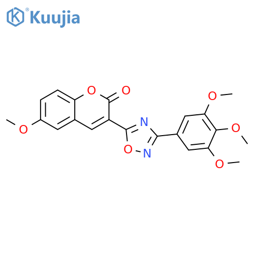 6-methoxy-3-3-(3,4,5-trimethoxyphenyl)-1,2,4-oxadiazol-5-yl-2H-chromen-2-one structure